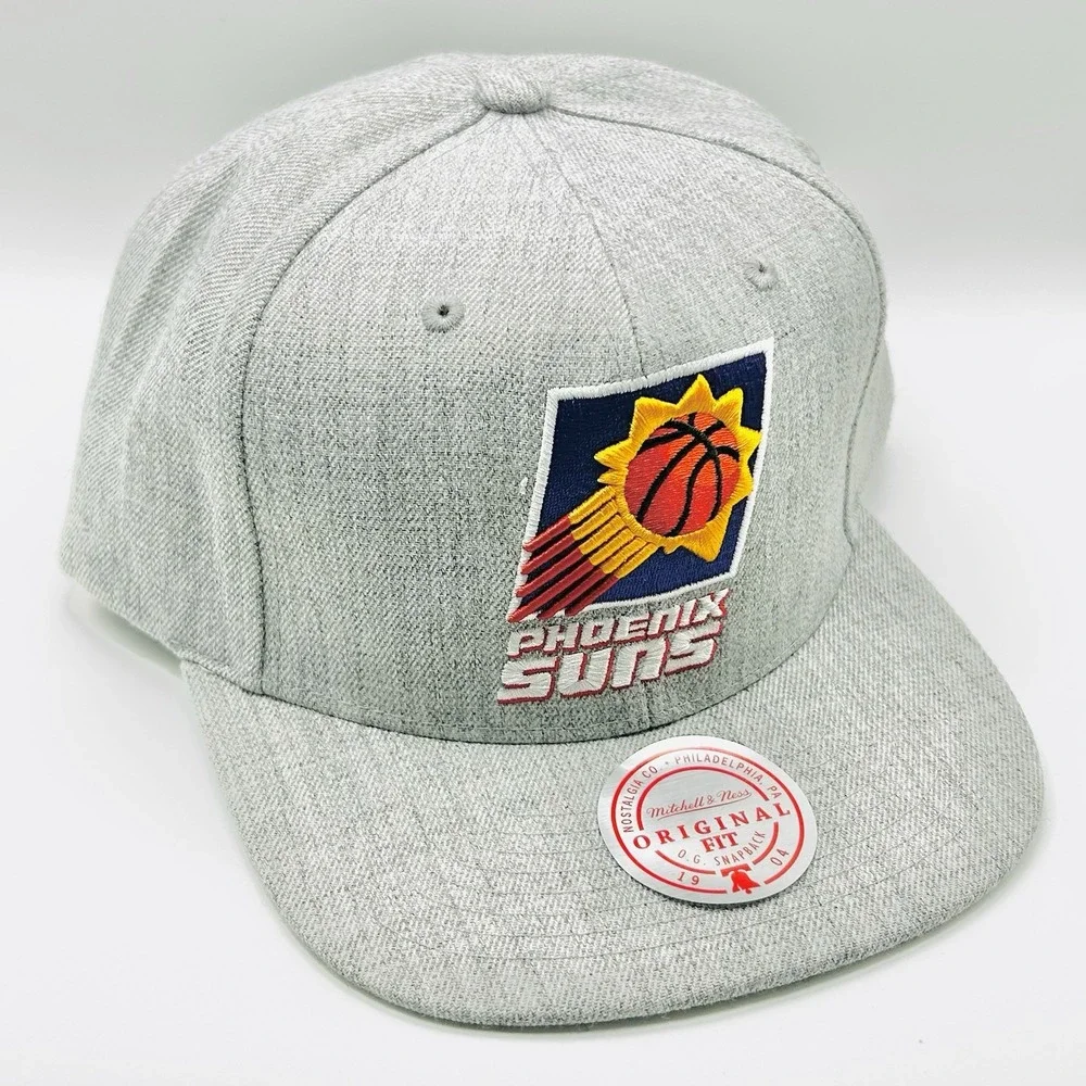 Phoenix Suns Mitchell & Ness Heather Hat Cap Snapback Adjustable NBA Gray